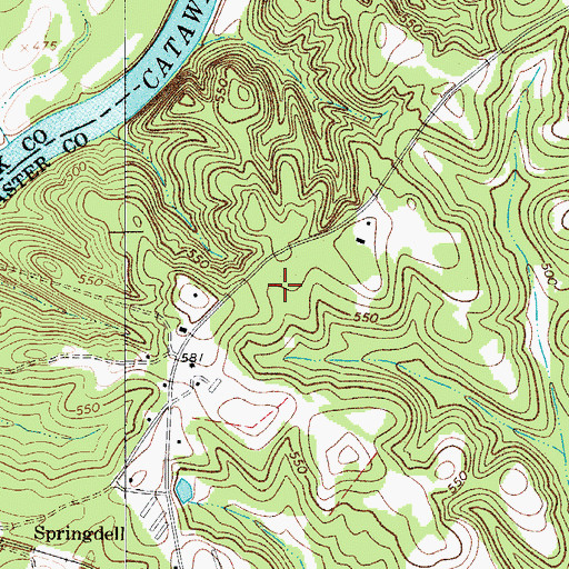 Topographic Map of WAGL-AM (Lancaster), SC
