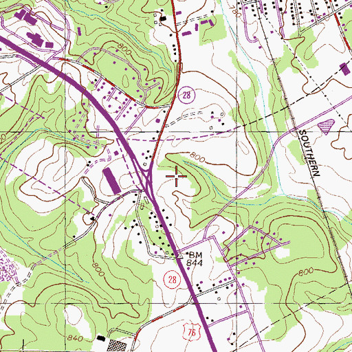 Topographic Map of WPGP-AM (Pendleton), SC