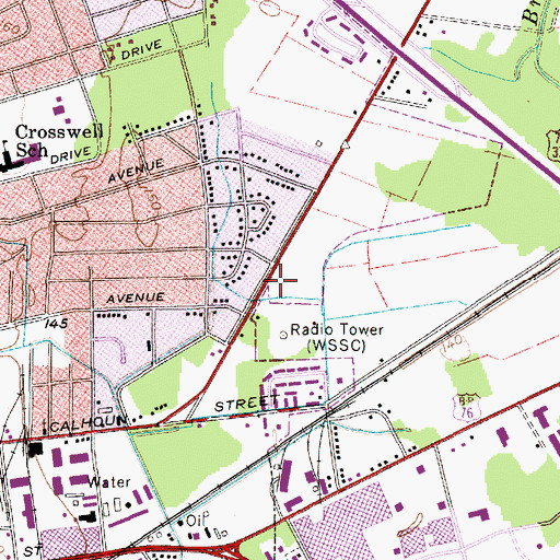 Topographic Map of WSSC-AM (Sumter), SC
