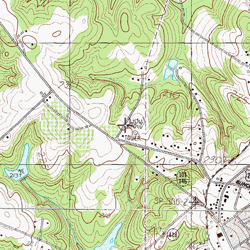 Topographic Map of WJKI-AM (Woodruff), SC