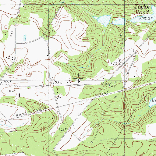 Topographic Map of WKWQ-FM (Batesburg), SC