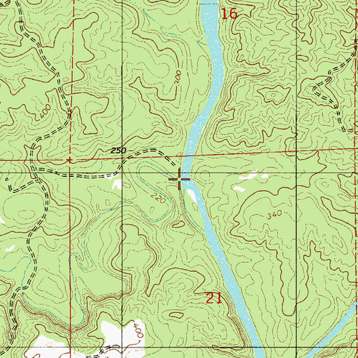 Topographic Map of Pratt Creek, AL