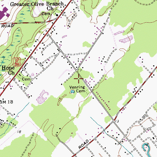 Topographic Map of WEZL-FM (Charleston), SC