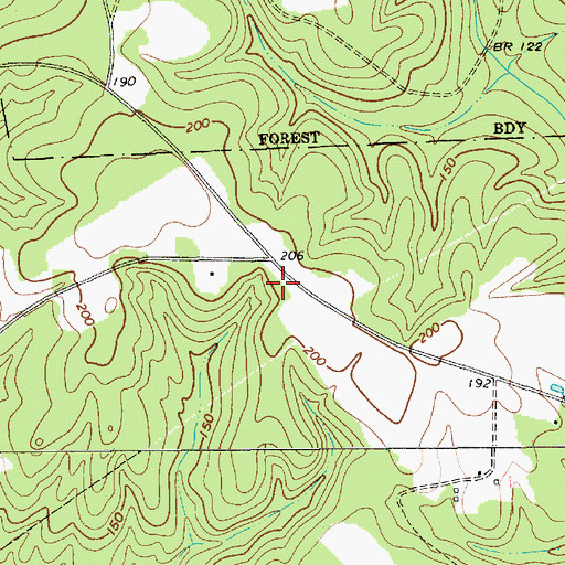 Topographic Map of WJMX-FM (Cheraw), SC