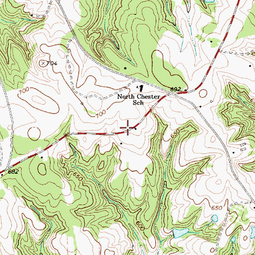 Topographic Map of WDZK-FM (Chester), SC
