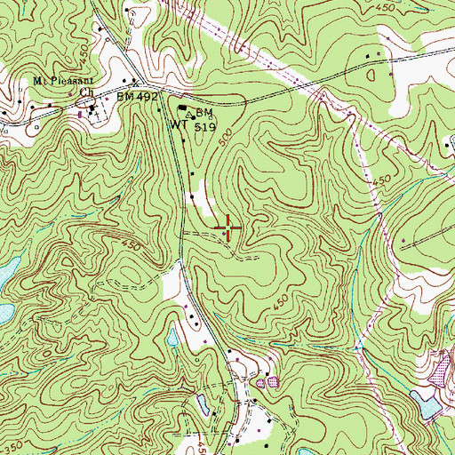 Topographic Map of WCOS-FM (Columbia), SC