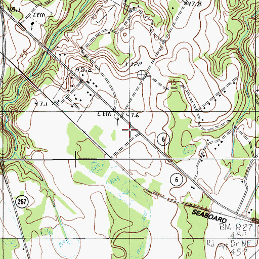 Topographic Map of WMNY-FM (Elloree), SC
