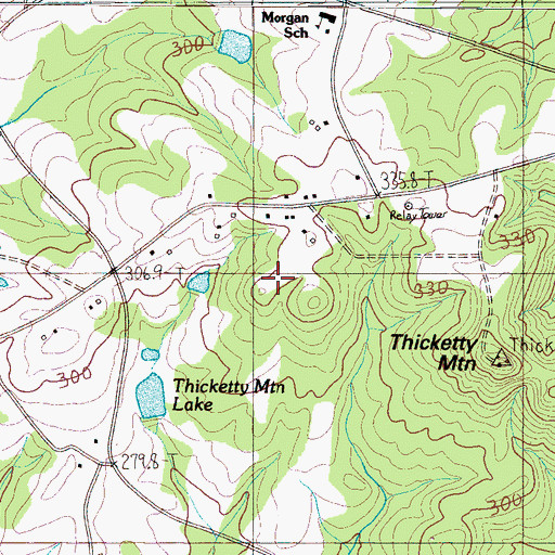 Topographic Map of WYFG-FM (Gaffney), SC