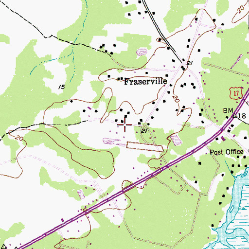 Topographic Map of WSYN-FM (Georgetown), SC