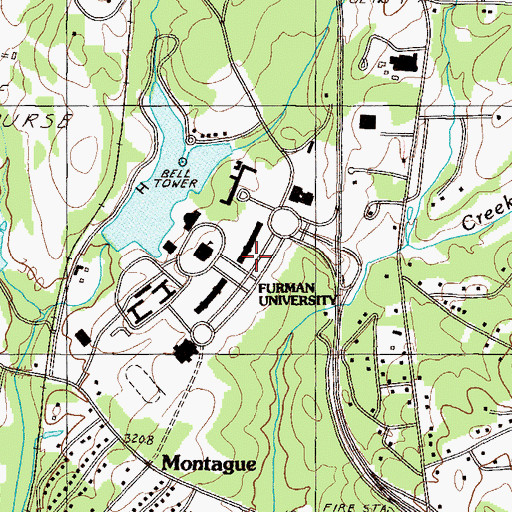 Topographic Map of WPLS-FM (Greenville), SC
