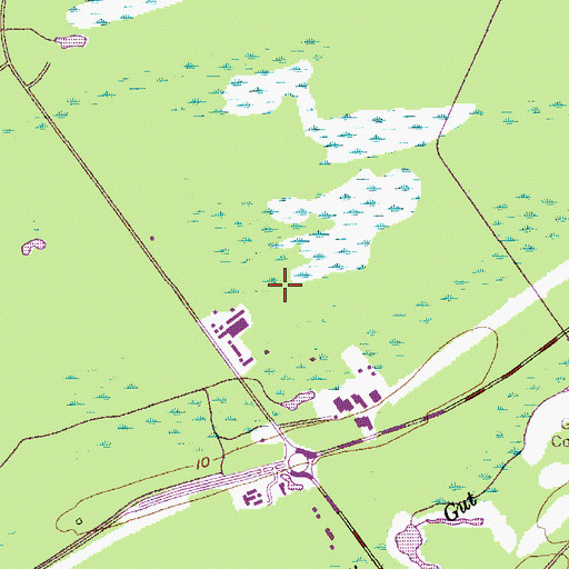 Topographic Map of WHHR-FM (Hilton Head Island), SC