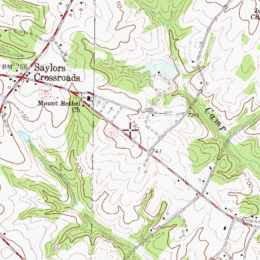 Topographic Map of WRIX-FM (Honea Path), SC