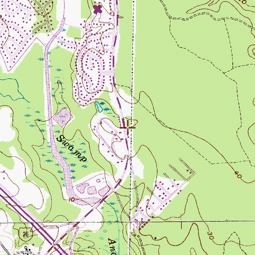 Topographic Map of WKCL-FM (Ladson), SC