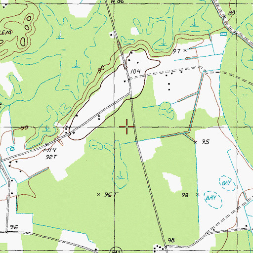 Topographic Map of WWFN-FM (Lake City), SC