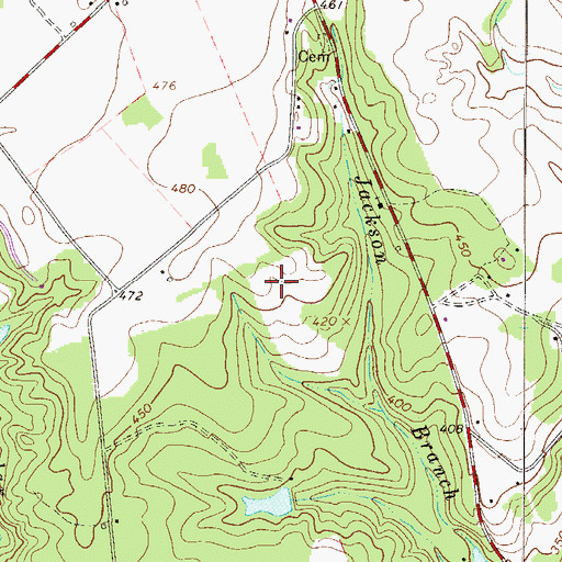 Topographic Map of WAJY-FM (New Ellenton), SC