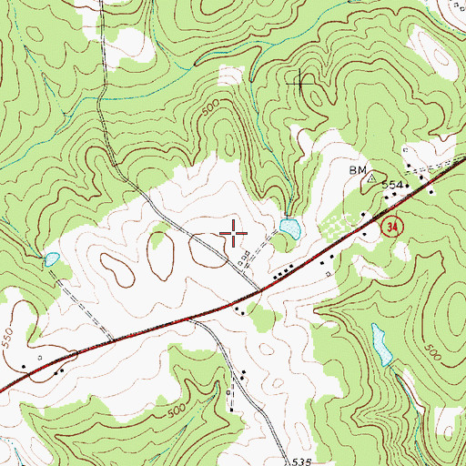 Topographic Map of WNMX-FM (Newberry) (historical), SC