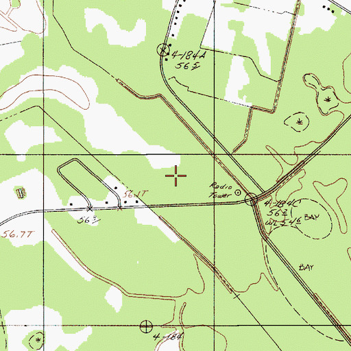 Topographic Map of WKSO-FM (Orangeburg), SC