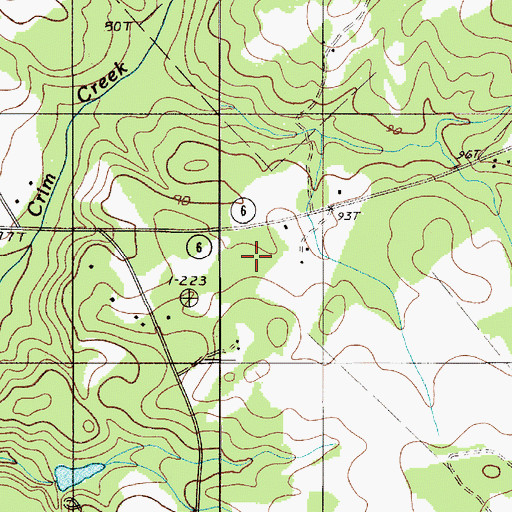 Topographic Map of WKSO-FM (Orangeburg), SC