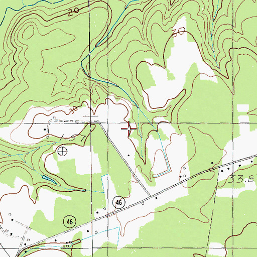 Topographic Map of WMXT-FM (Pamplico), SC
