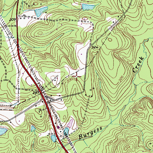 Topographic Map of WMFX-FM (Saint Andrews), SC