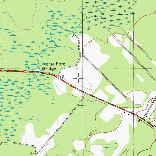 Topographic Map of WKQB-FM (Saint George), SC