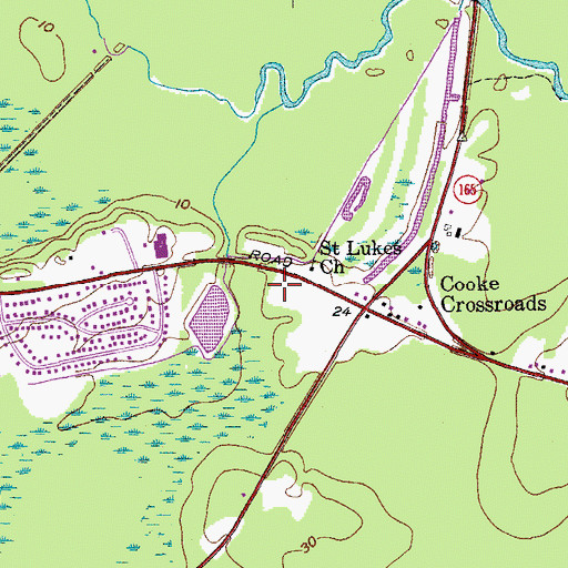 Topographic Map of WWWZ-FM (Summerville), SC