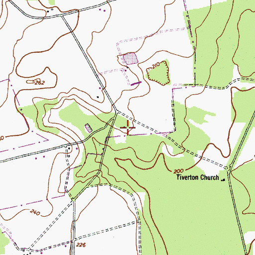 Topographic Map of WIBZ-FM (Wedgefield), SC