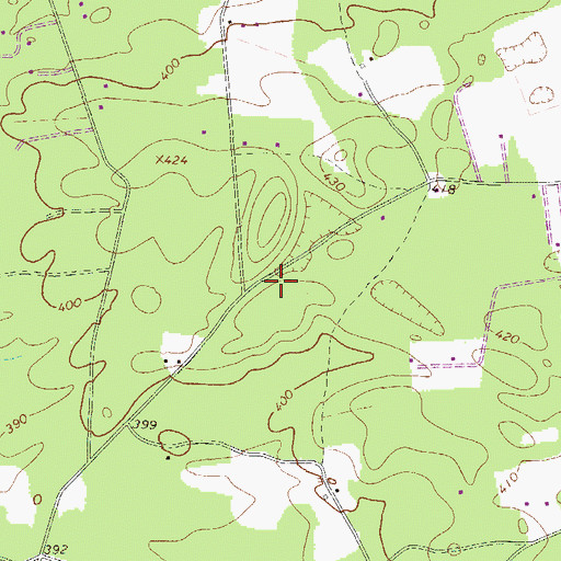 Topographic Map of WAAW-FM (Williston), SC