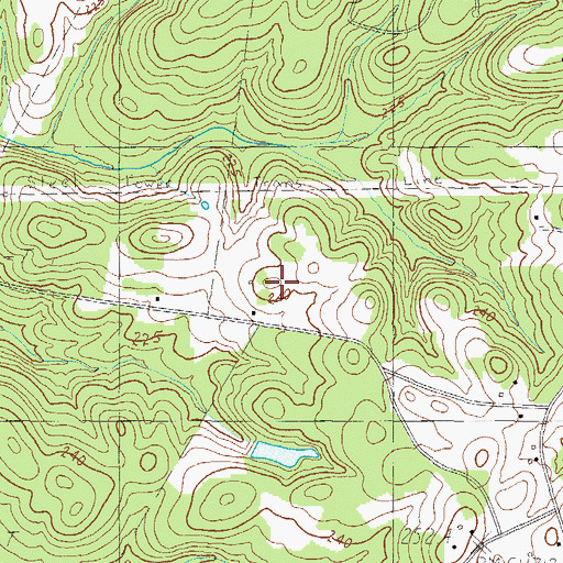 Topographic Map of WAXA-TV (Anderson), SC