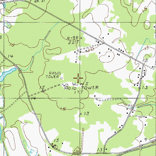 Topographic Map of WJWJ-TV (Beaufort), SC