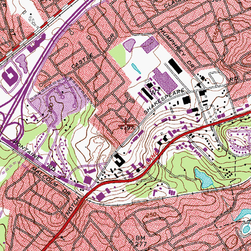 Topographic Map of WOLO-TV (Columbia), SC