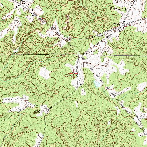 Topographic Map of WNEH-TV (Greenwood), SC