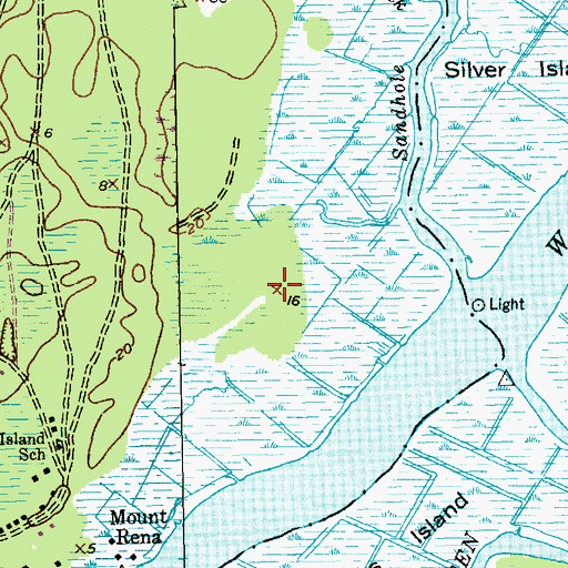 Topographic Map of WCRD-TV (Myrtle Beach), SC