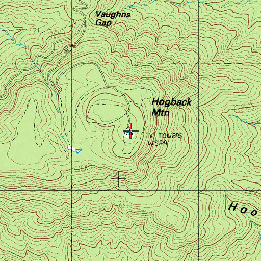 Topographic Map of WSPA-TV (Spartanburg), SC
