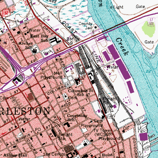 Topographic Map of Fraser Elementary School, SC