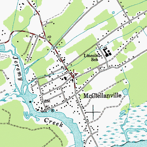 Topographic Map of McClellanville, SC