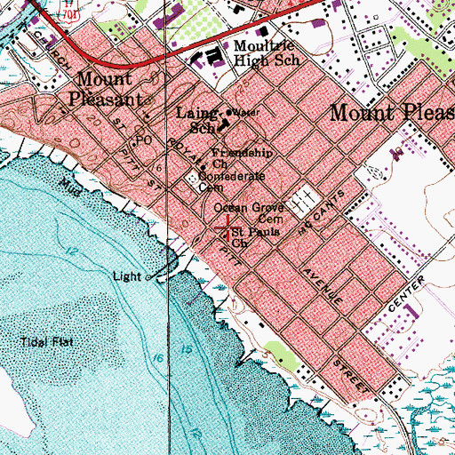 Topographic Map of Saint Pauls Lutheran Church, SC