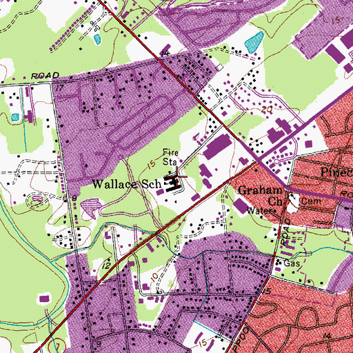 Topographic Map of Ashley River Elementary School, SC