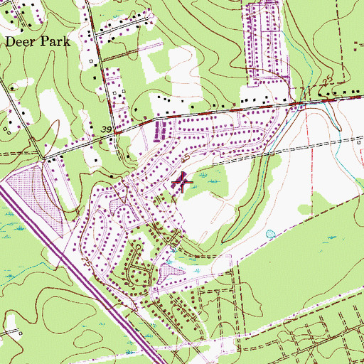 Topographic Map of A C Corcoran Elementary School, SC
