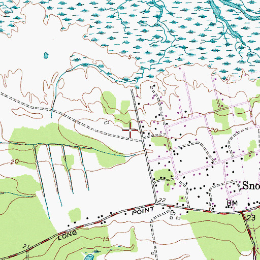Topographic Map of Belle Hall Elementary School, SC