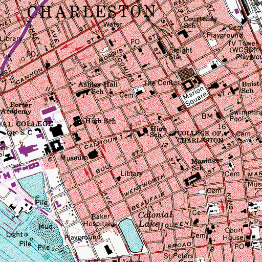 Topographic Map of Bethel United Methodist Church, SC