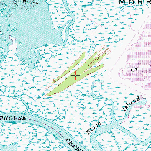 Topographic Map of Black Island, SC
