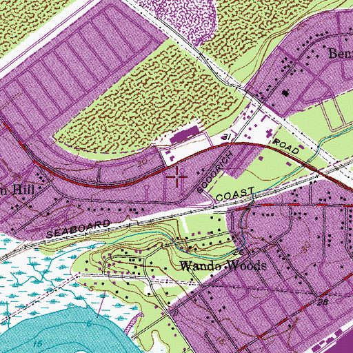 Topographic Map of Bon Aire, SC