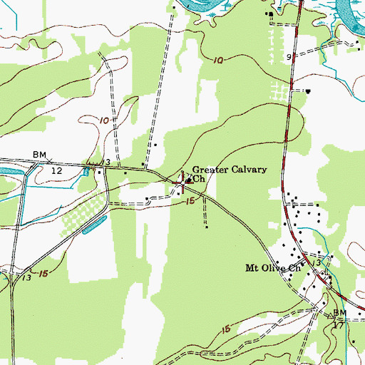 Topographic Map of Borough School (historical), SC