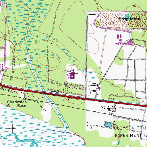 Topographic Map of C E Williams Middle School, SC