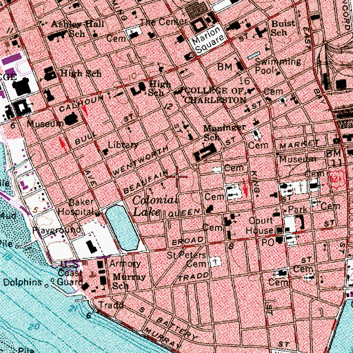 Topographic Map of Calvary Church (historical), SC