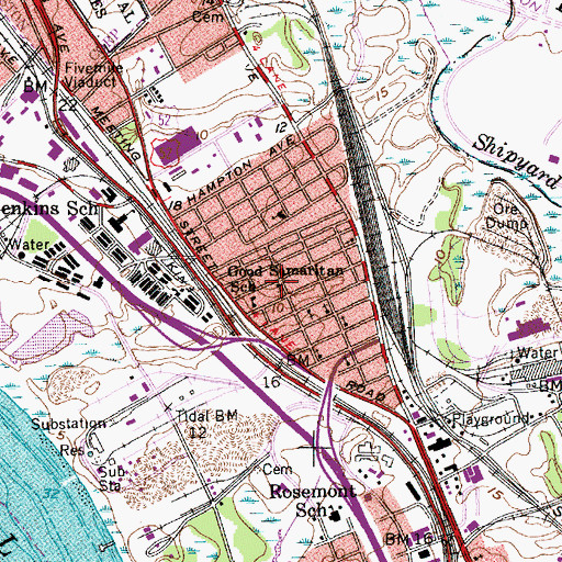 Topographic Map of Canaan Baptist Church, SC