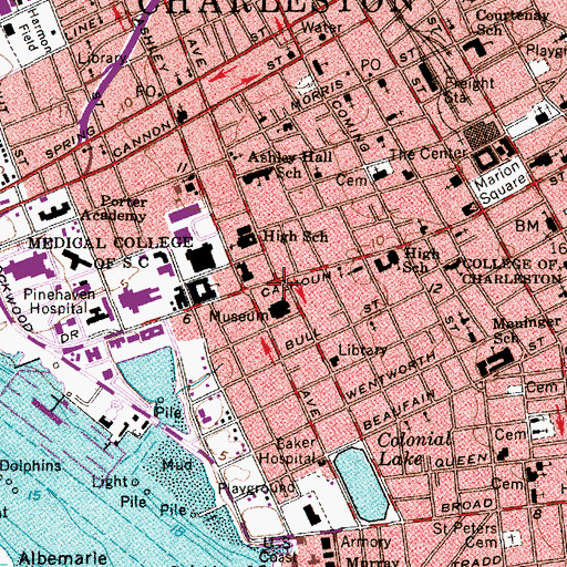 Topographic Map of Cannon Park, SC