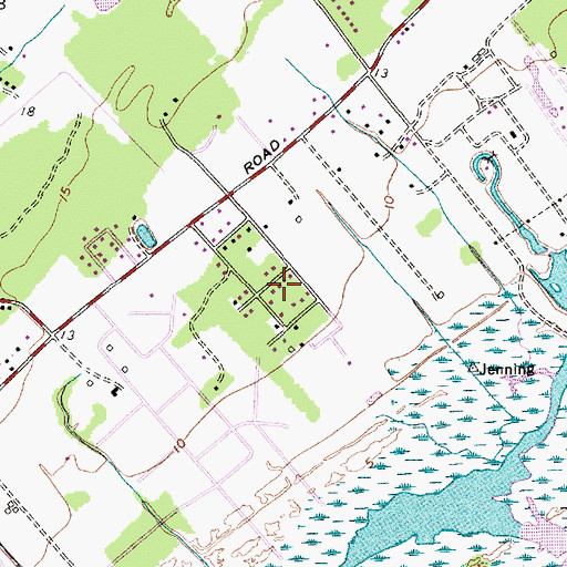 Topographic Map of Cassina Heights, SC