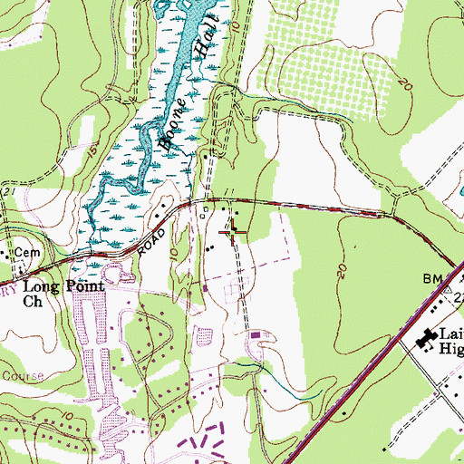 Topographic Map of Charles Pinckney National Historic Site, SC